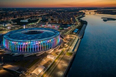 Стадион Нижнего Новгорода в ожидании отборочного матча Россия- Кипр на Евро 2020