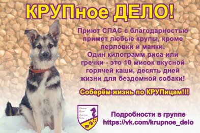 Благотворительная акция "КРУПное дело"